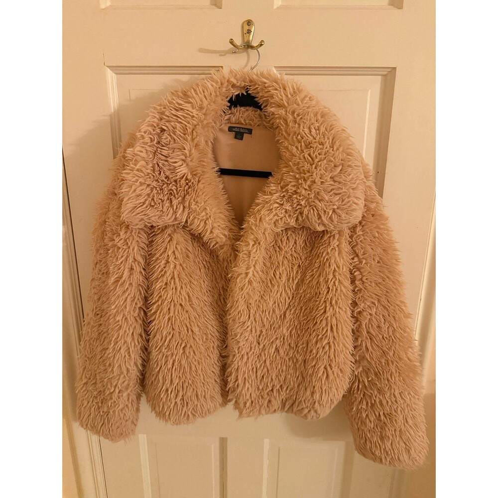 Wild Fable Coat Fuzzy Pink size L